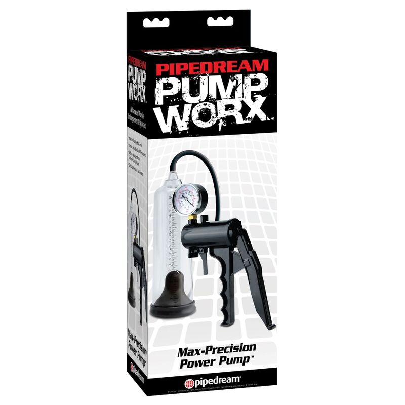 Pompa Marire Penis, Pump Worx cu Manometru de Precizie, Transparent