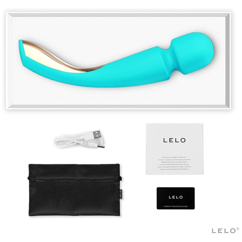 Vibrator Corporal, Lelo - Smart Wand 2 Medium, 10 Moduri de Vibratie, Aqua Green