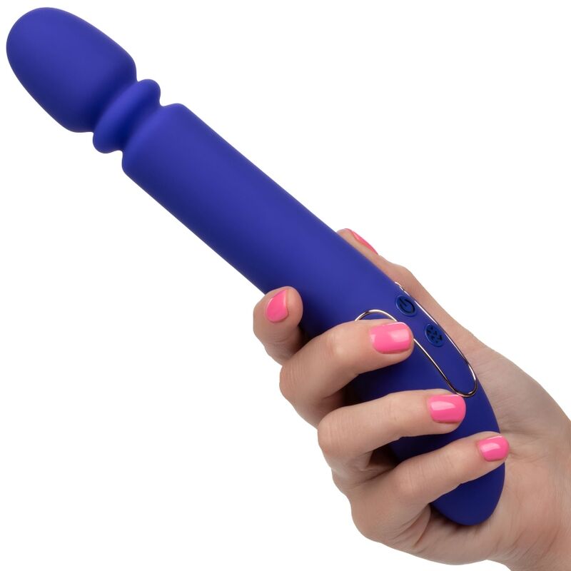 Vibrator, CalExotics - Shameless Slim Thumper, 850 Miscari pe Minut, Albastru