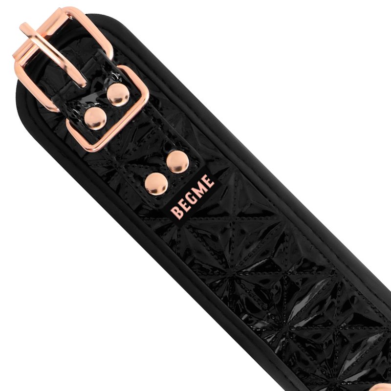 Colier, Begme - Black Edition, Piele Vegana Premium cu Captuseala din Neopren, Negru