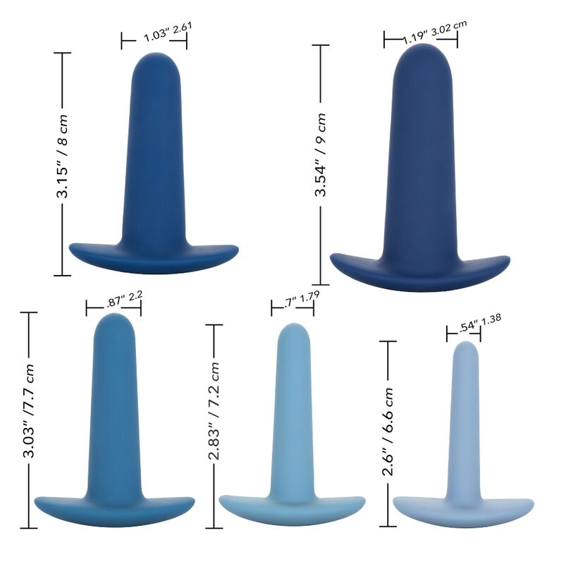 Set de Dilatatoare Anale, CalExotics - They-Ology, Purtabil, 5 Piese