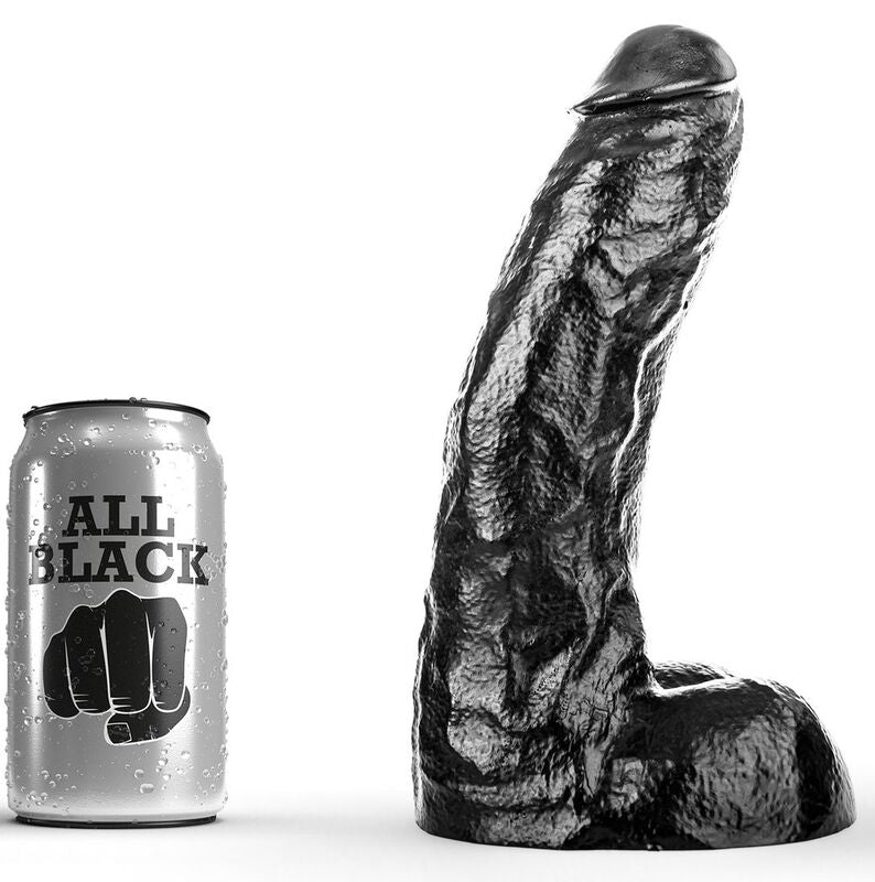 Dildo, All Black - Penetator, PVC, 26 x 7 CM Negru