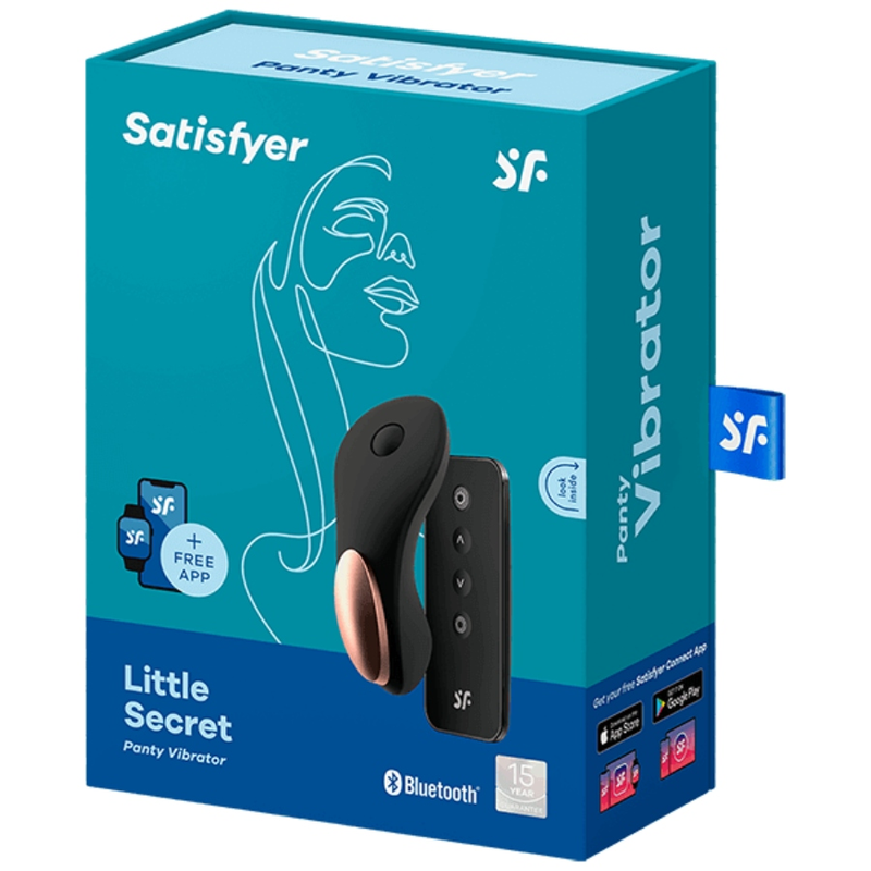 Vibrator Chilot, Satisfyer - Little Secret, Control prin Aplicatie si Telecomanda, Negru