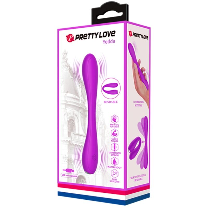Vibrator, Pretty Love - Yedda Flexible, 12 Moduri de Vibratie, 171 x 27 mm