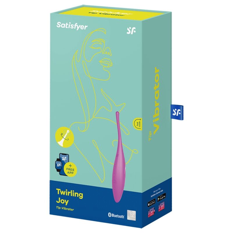 Vibrator Clit Tip, Satisfyer - Twirling Joy, Compatibil cu Aplicatia Satisfyer Connect, Roz