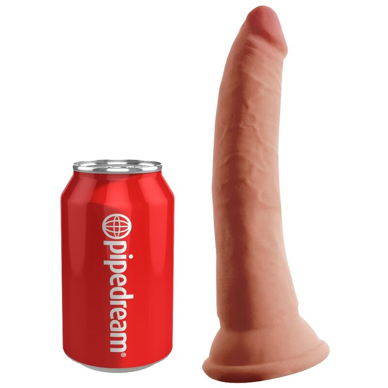 Dildo, King Cock - Plus 3D Triple Density, Baza cu Ventuza Puternica, 18 CM