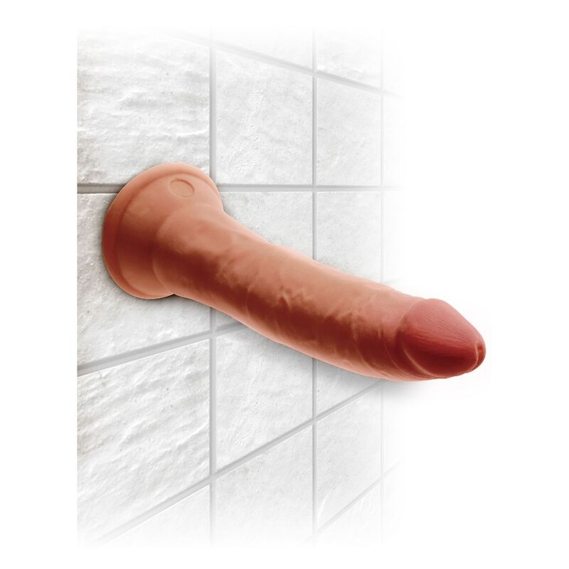 Dildo, King Cock - Plus 3D Triple Density, Baza cu Ventuza Puternica, 18 CM