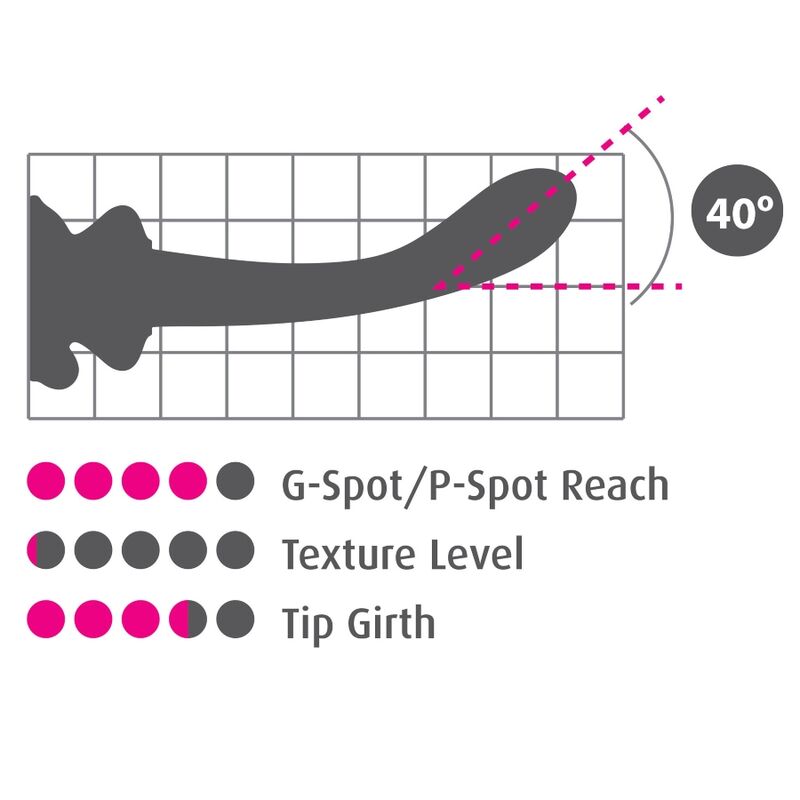 Dildo, Icicles - N. 89, Sticla Curbata cu Ventuza, Mov