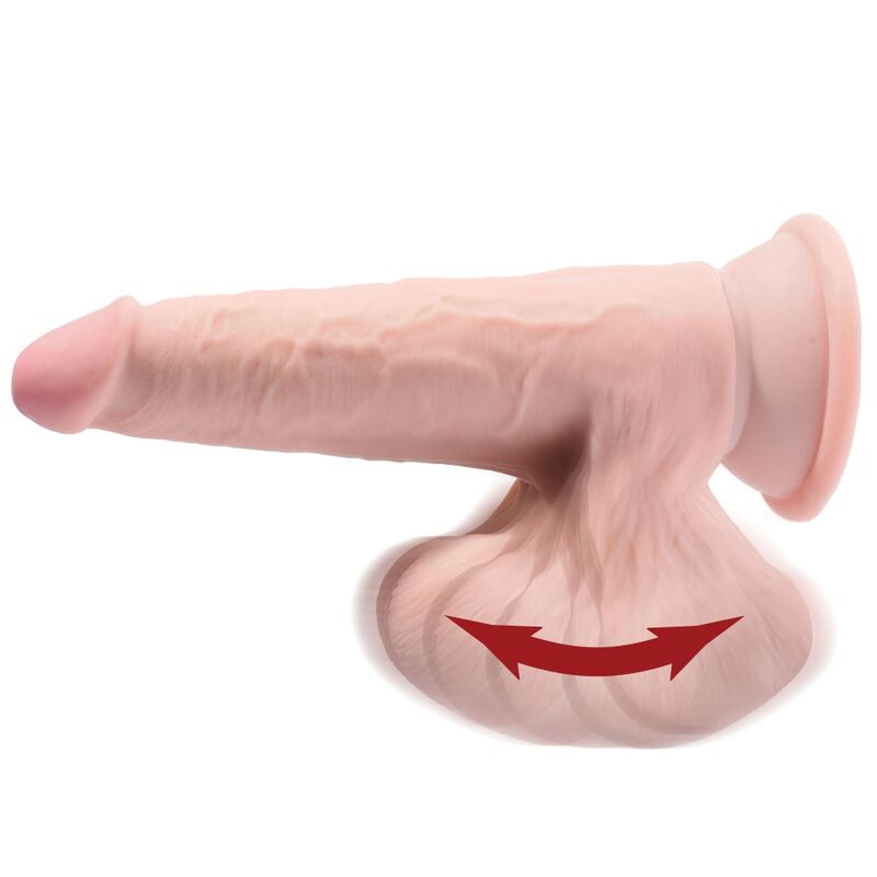 Dildo, King Cock - Plus 3D, cu Testicule, 12.7 CM