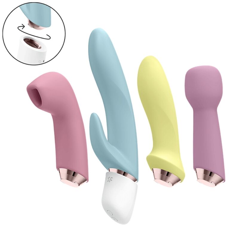 Set Vibratoare cu Pulsatii de Aer, Satisfyer - Marvelous Four, 4 in 1