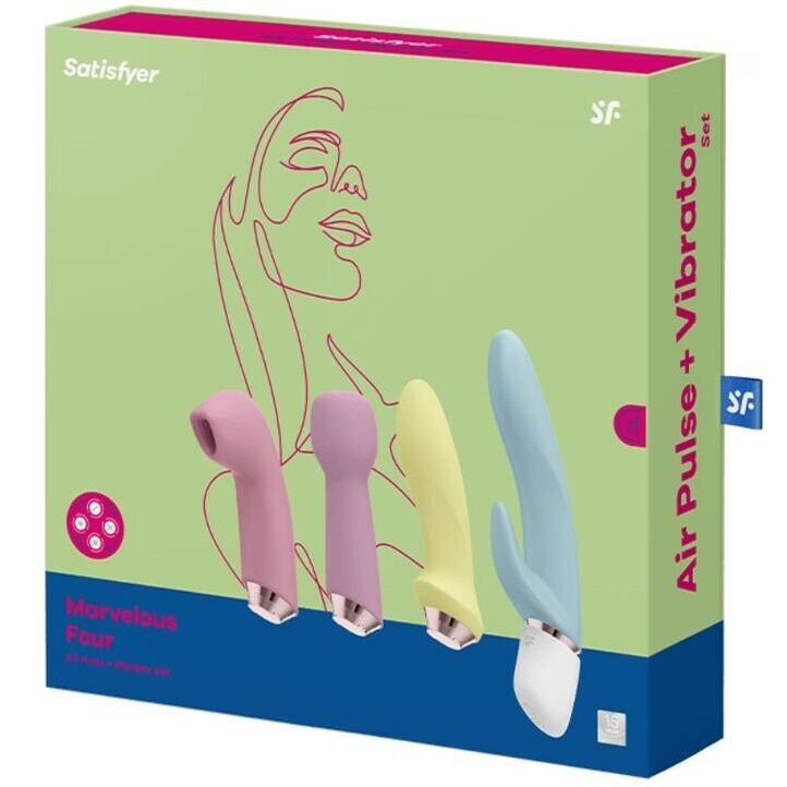 Set Vibratoare cu Pulsatii de Aer, Satisfyer - Marvelous Four, 4 in 1