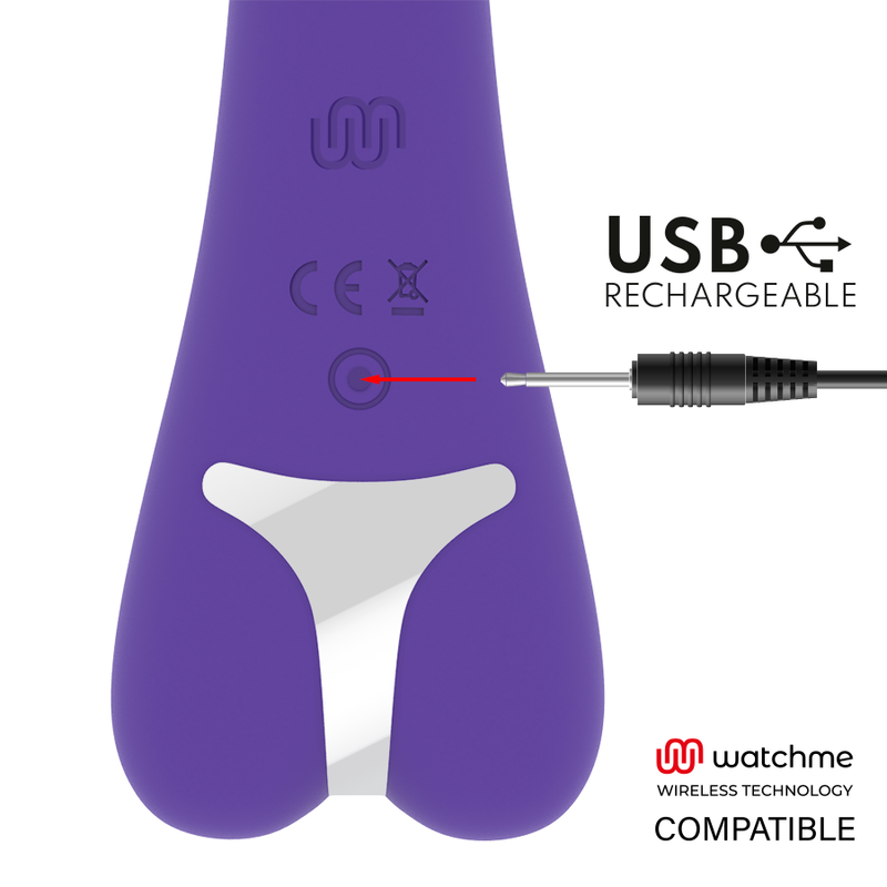 Vibrator Rabbit, Mr Boss - Aitor, Compatibil cu Tehnologia Wireless Watchme, Lila