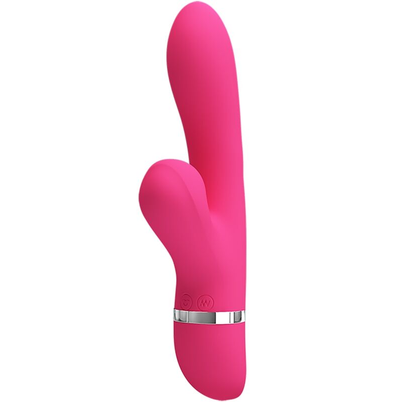 Vibrator Rabbit cu Suctiune, Pretty Love - Willow Rabbit, 7 Functii de Vibratie si 4 Functii de Suctiune, Magenta