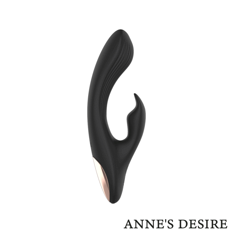 Vibrator, Anne's Desire - Rabbit, Tehnologie Watchme cu Telecomanda, Negru/Auriu