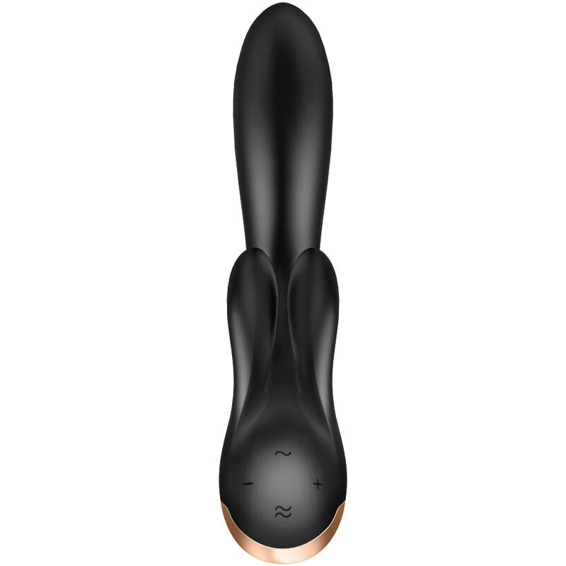 Vibrator Rabbit, Satisfyer - Double Flex, Control prin Aplicatie Bluetooth, Alb