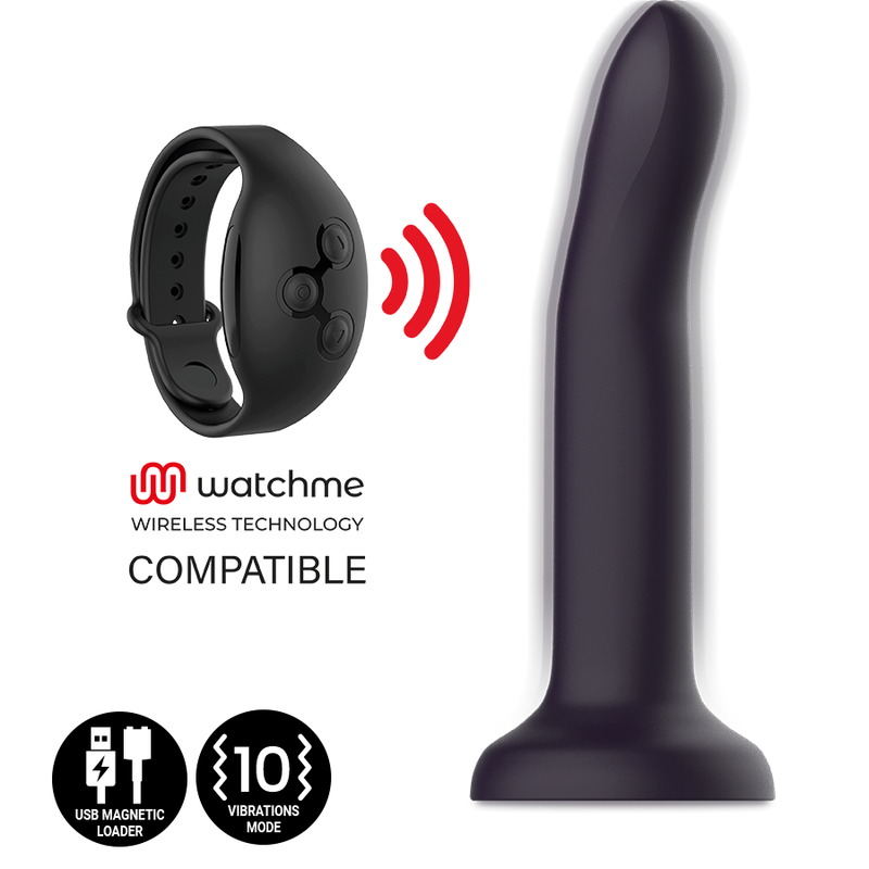 Dildo, Mythology - Duman Mystic, Vibrator Compatibil cu Tehnologie Wireless Watchme, S
