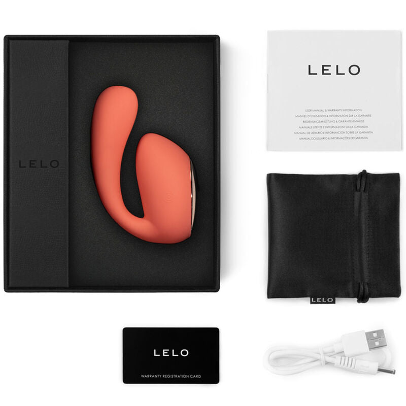 Vibrator pentru Cupluri, Lelo - Ida Wave, Control prin Aplicatie Bluetooth, Coral
