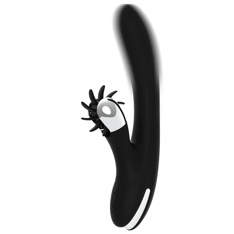Vibrator, Black&Silver - Bunny Johnny Vibrating Vibe, Reincarcabil USB, Negru Argintiu