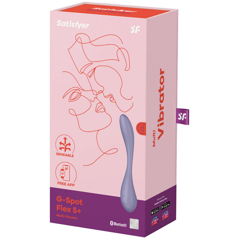 Vibrator, Satisfyer - G-Spot Flex 5, Compatibil cu Satisfyer Connect App, Albastru