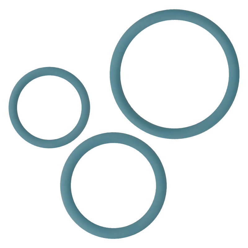 Inele pentru Penis si Testicule, Ohmama, Set 3 Dimensiuni, Albastru