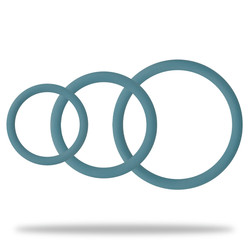 Inele pentru Penis si Testicule, Ohmama, Set 3 Dimensiuni, Albastru