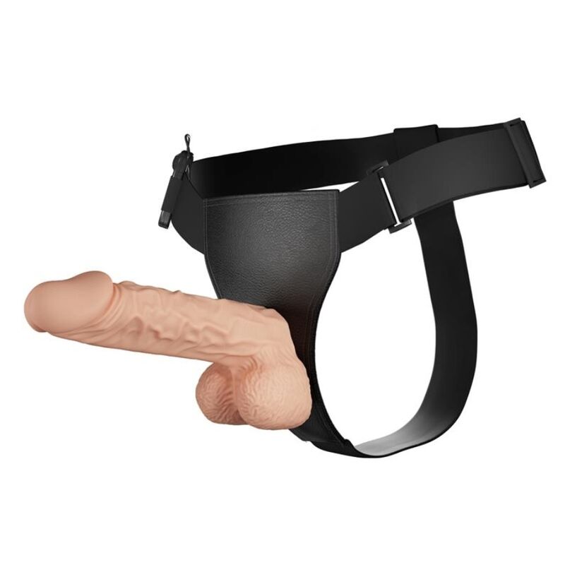 Ham cu Dildo, Baile - Ultra Passionate, Vibratii cu Telecomanda, 24 CM Natural