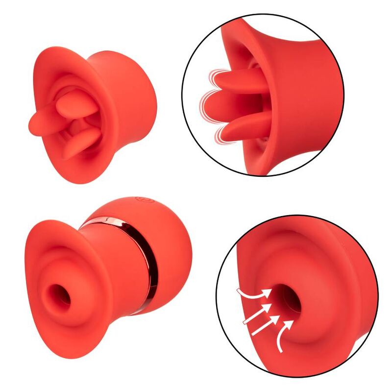 Set de Stimulare, CalExotics - French Kiss Suck & Play, 12 Functii Vibratie si Aspiratie