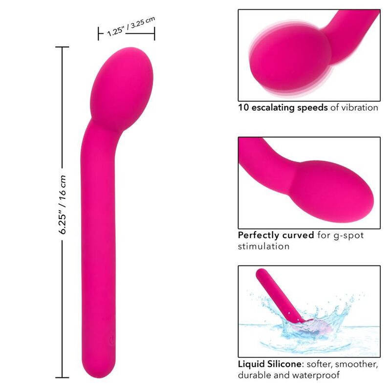 Vibrator Punctul G, Calexotics - Bliss Tulip, Silicon Lichid, Roz