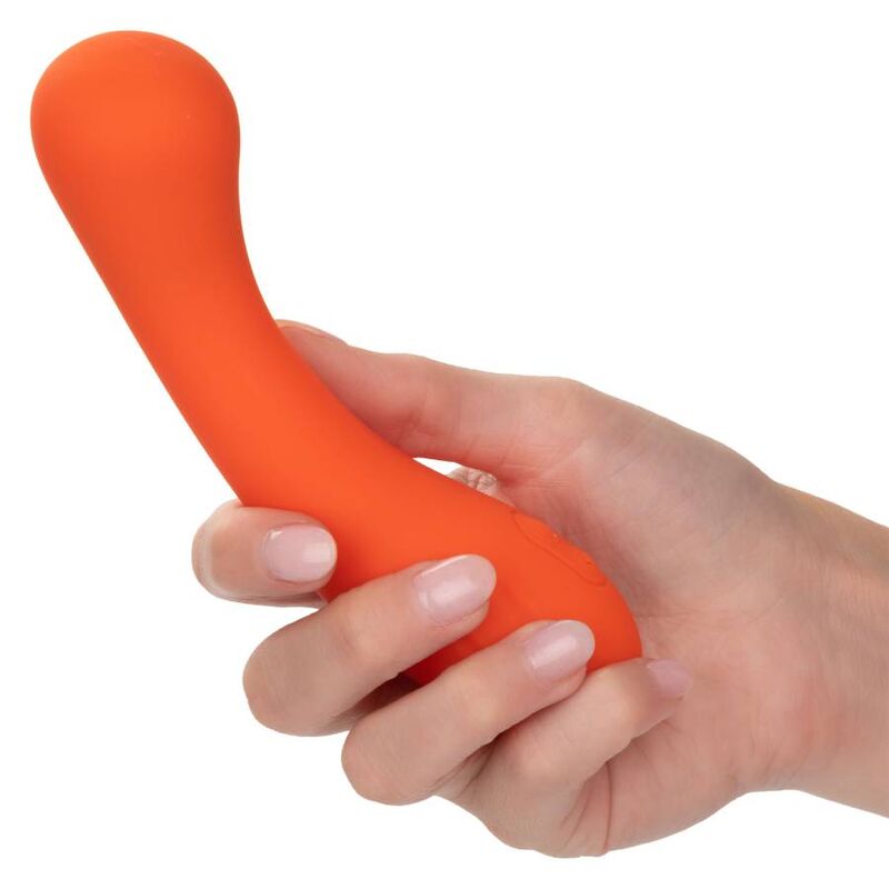 Vibrator Punctul G, CalExotics - Stella G-Wand, Silicon Lichid, Portocaliu