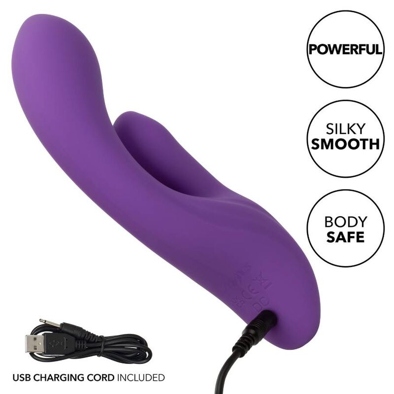 Vibrator Dual, CalExotics - Stella Dual Pleaser, Motoare Duale, Mov
