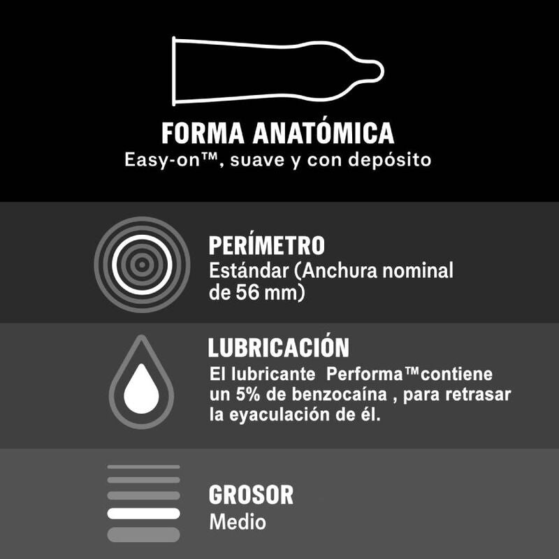 Prezervative, Durex - Pleasure Prolonged, Intarziere Ejaculare cu Benzocaina 5%, 12 Bucati