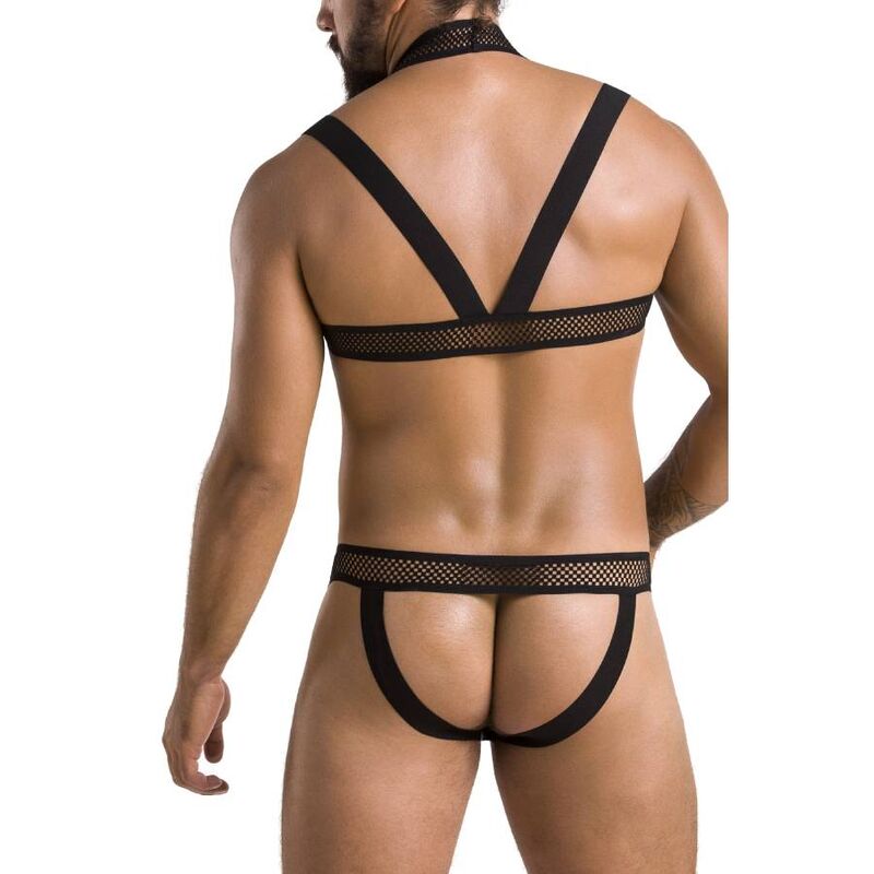 Set Lenjerie, Passion - Jacob 043, Certificat Oeko-Tex, S/M Negru