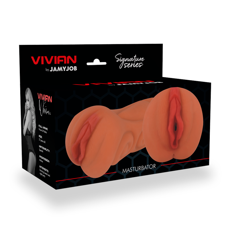 Masturbator Vaginal, Jamyjob - Signature Vivian, Forma De Vagin, Lungime 16 CM
