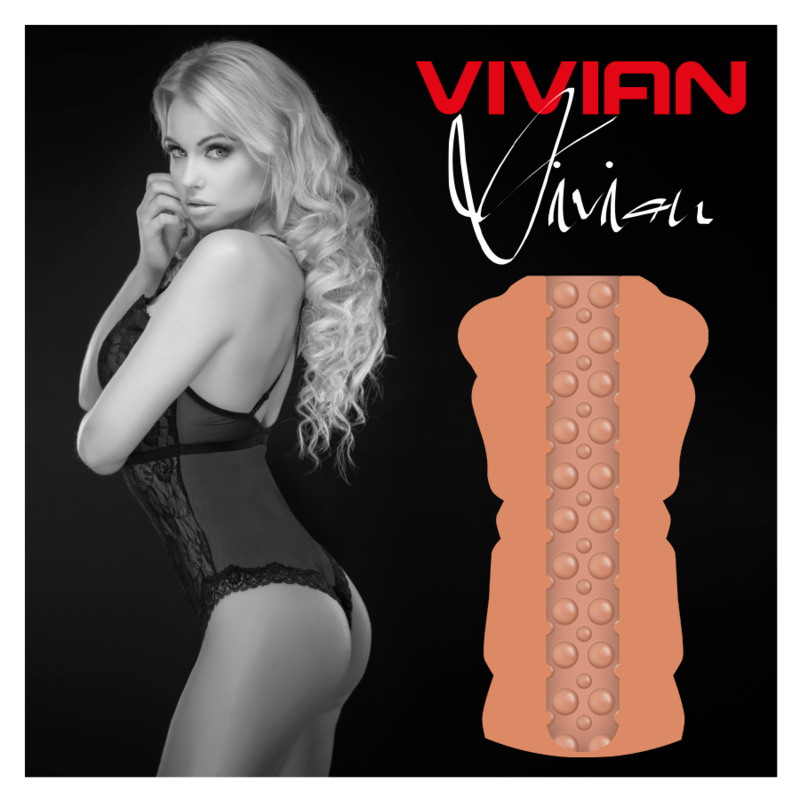 Masturbator Vaginal, Jamyjob - Signature Vivian, Forma De Vagin, Lungime 16 CM
