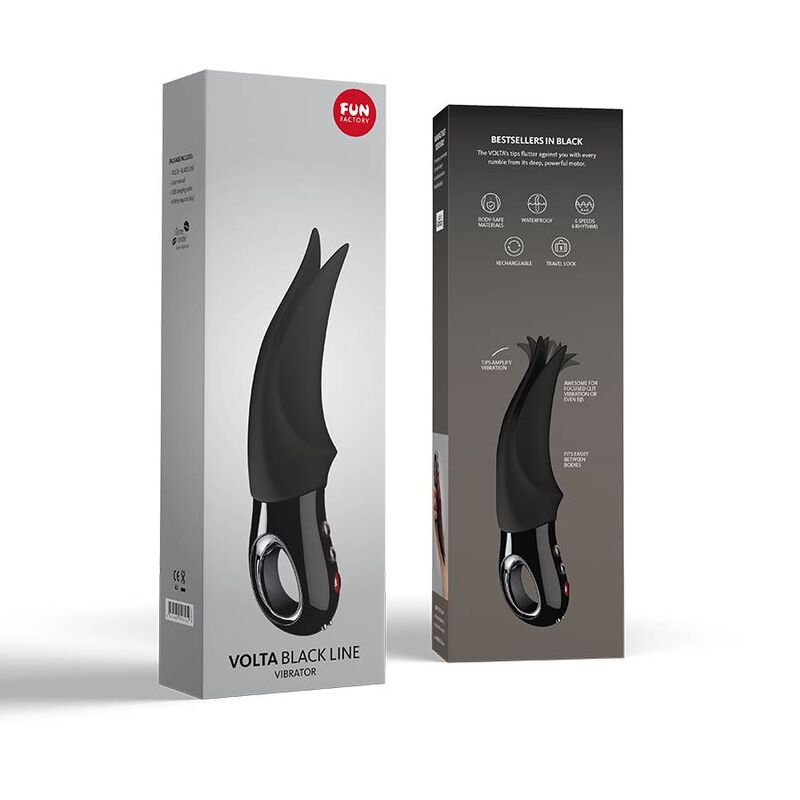 Vibrator Clitoris, Fun Factory - Volta, Varfuri Vibrante, Black Line