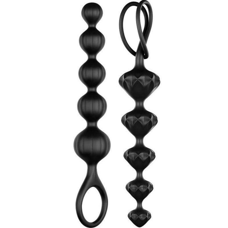Bile Anale, Satisfyer - Love Beads, Set de 2, Negru