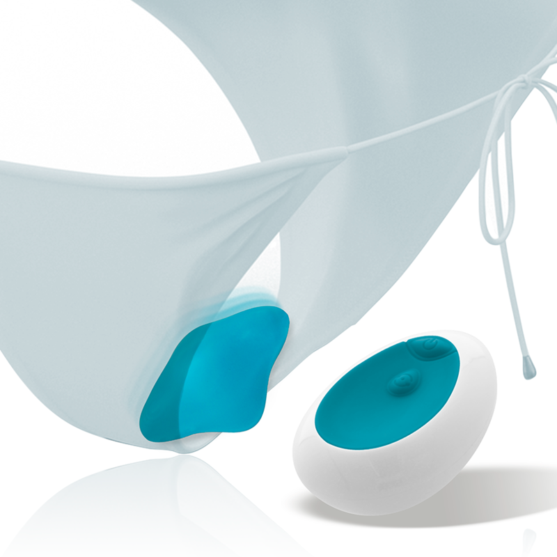 Chiloti Vibratori cu Telecomanda, Intense - Samantha, 2 Motoare, Albastru