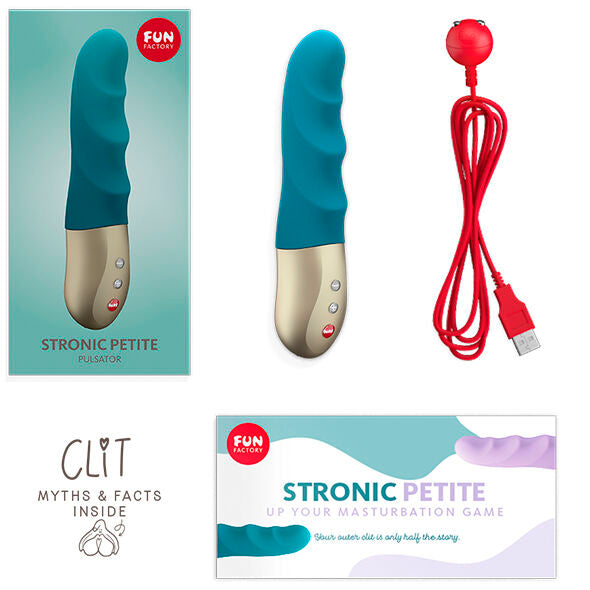 Vibrator, Fun Factory - Stronic Petite, Mini Pulsator cu Functie Penetrare Automata, Deep Sea Blue