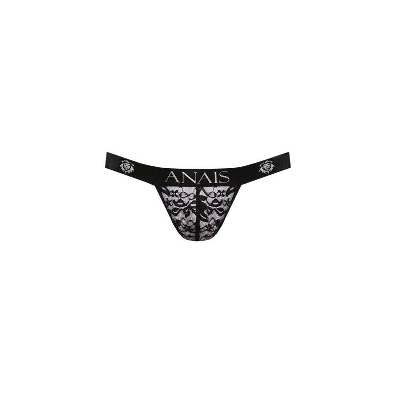 Jockstrap, Anais Men - Romance, Dantela Neagra cu Imprimeu Floral, S