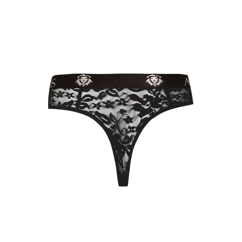 Chilot Tanga pentru Barbati, Anais Men - Romance, Dantela Neagra cu Imprimeu Floral, S