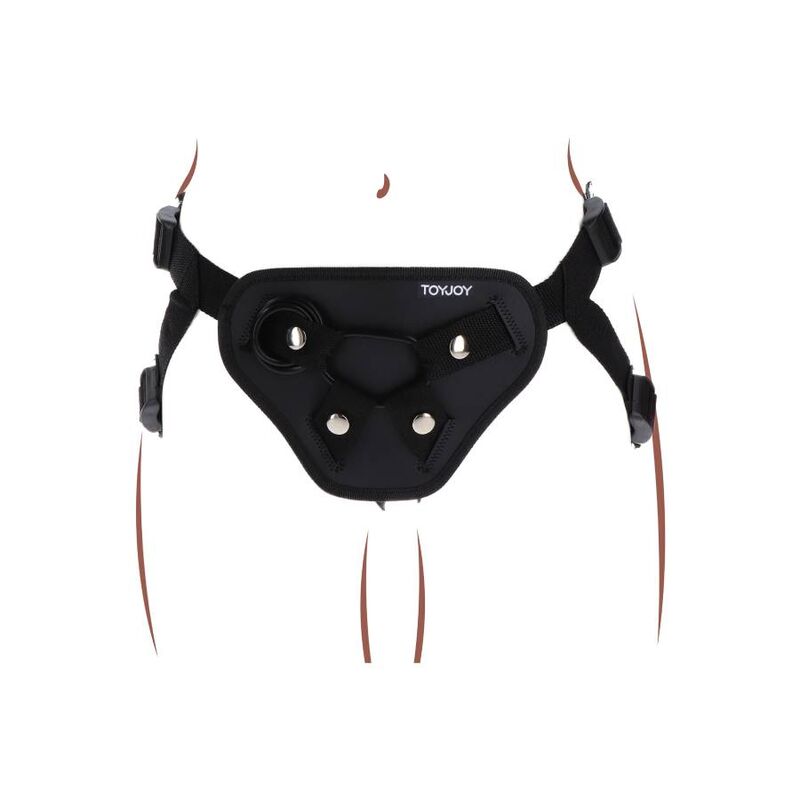 Ham Strap On, Get Real - Deluxe Harness, Curele Ajustabile, Negru