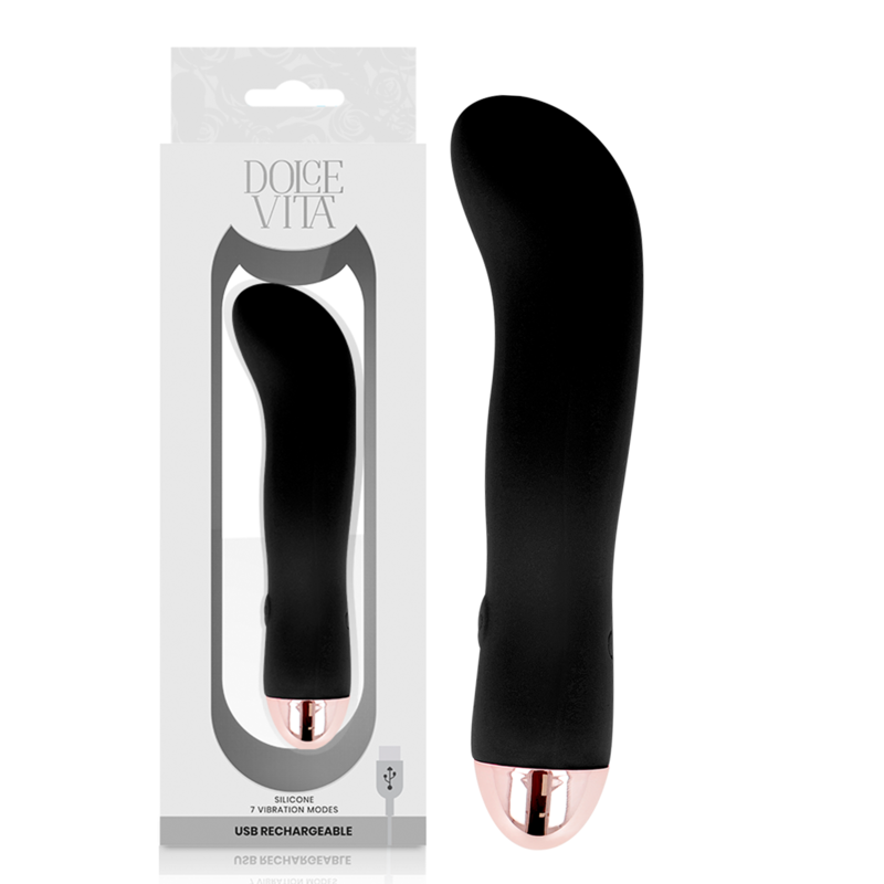 Vibrator, Dolce Vita - Two, Reincarcabil USB, Negru