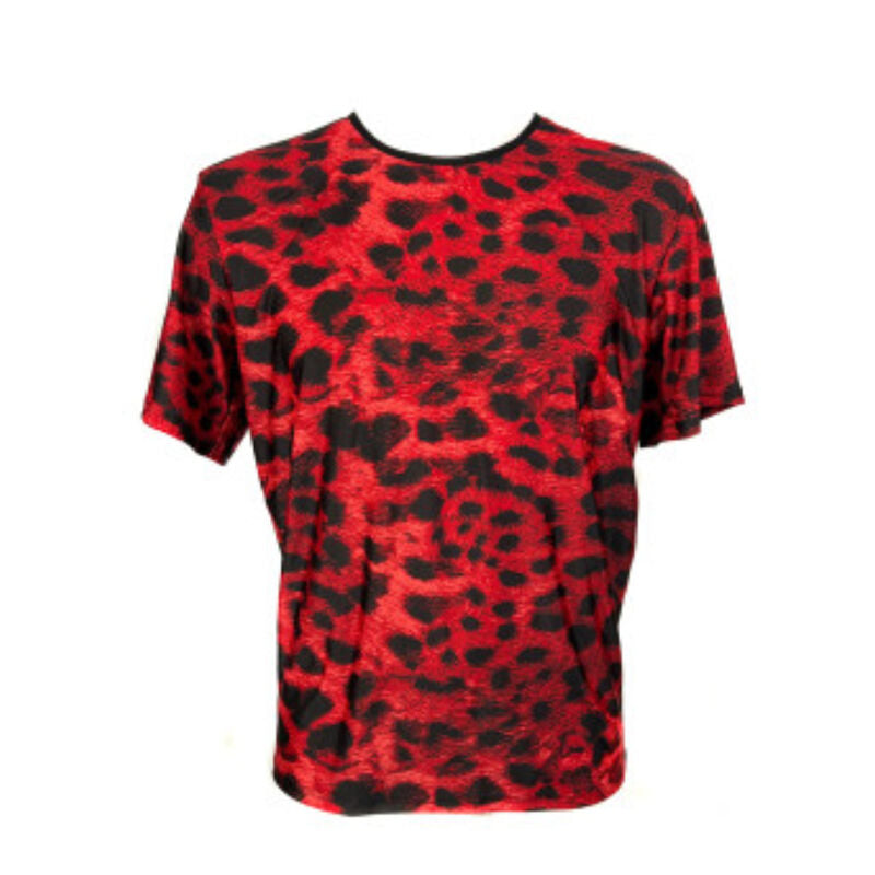 Tricou Barbati, Anais Men - Savage, Microfibra Rosie cu Imprimeu Animalier, S