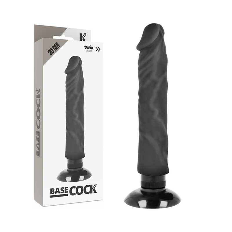 Vibrator Realistic, Basecock - 2-1, Baza cu Ventuza Detasabila, Nud 20 x 4 CM