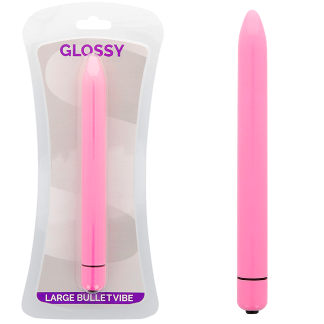 Vibrator, Glossy - Slim, Rezistent la Apa, Deep Rose