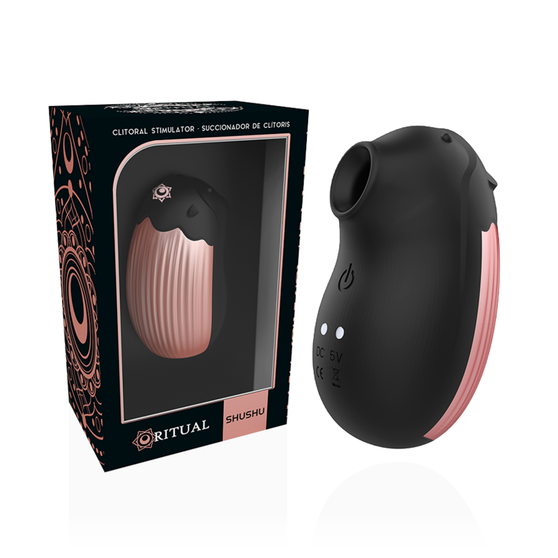 Stimulator Clitoris, Rithual - Shushu 2.0, Suctiune fara Contact si Vibratii, Aqua