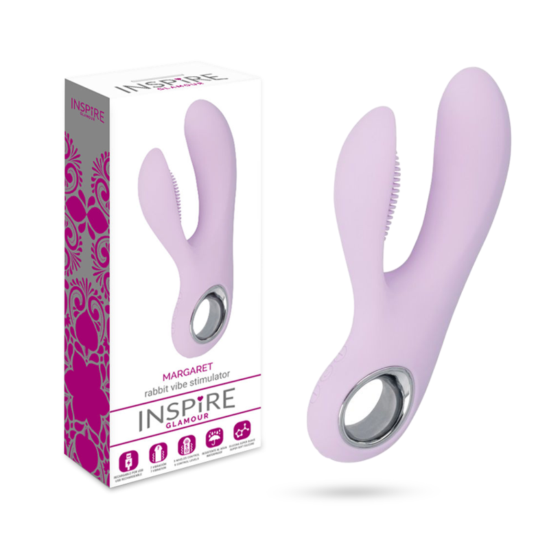 Vibrator Rabbit, Inspire - Glamour Margaret Mallow, Silicon Medical, Mov