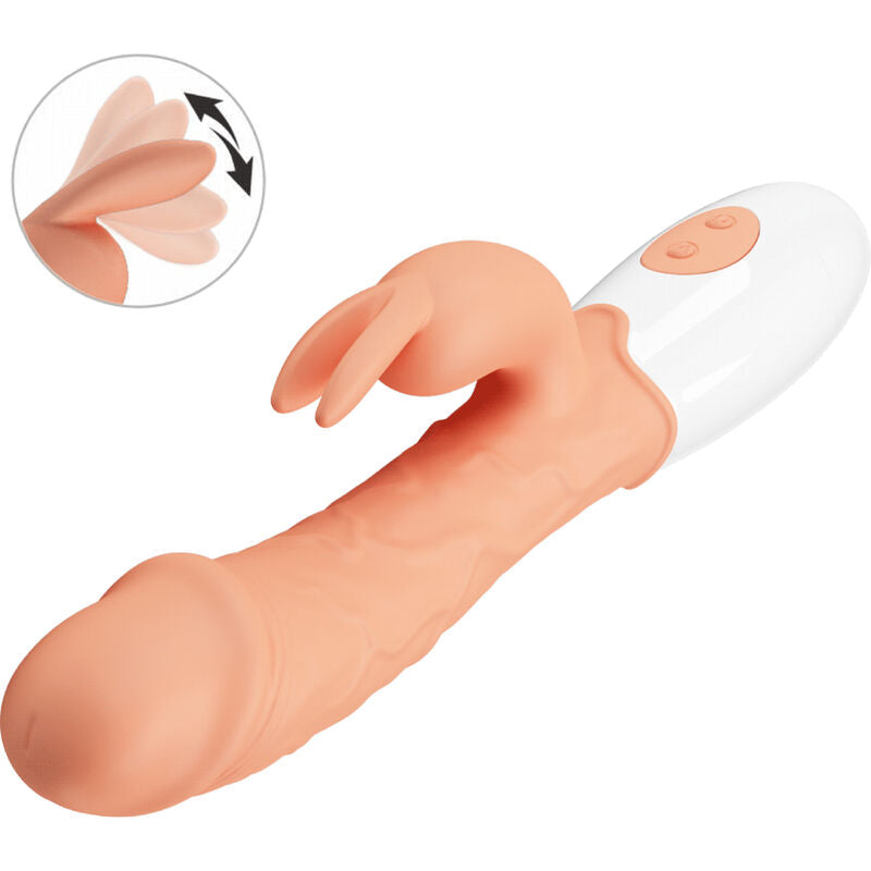 Vibrator Rabbit, Pretty Love - Easter Bunny, cu Stimulator Clitoris si 30 de Moduri de Vibratie, Nud