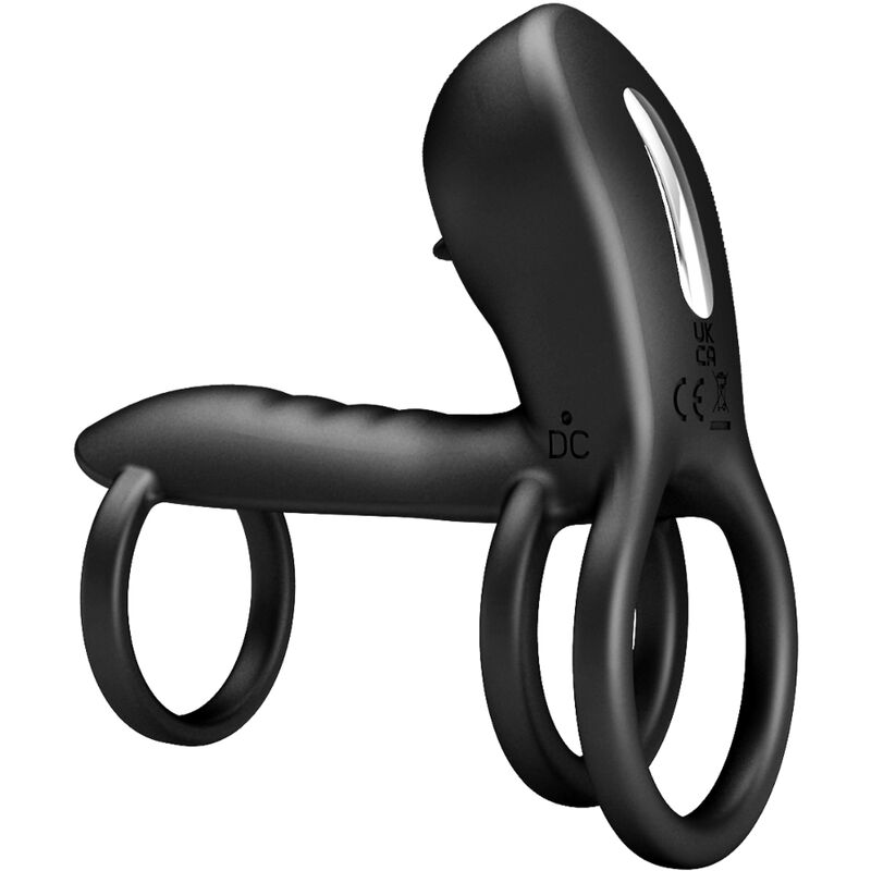 Manson Penis, Pretty Love - Jammy, 12 Vibratii cu Limba din Silicon, Negru