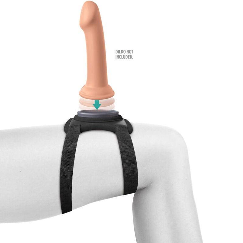 Ham Strap On pentru Coapsa, Pipedream - Body Dock Lap Strap, Sistem Push-And-Play cu Ventuza